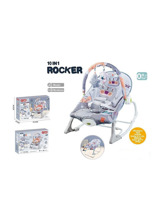 Electric Baby Relax 2 in 1 Sweetie with Music and Vibration Gray for Child up to 18kg