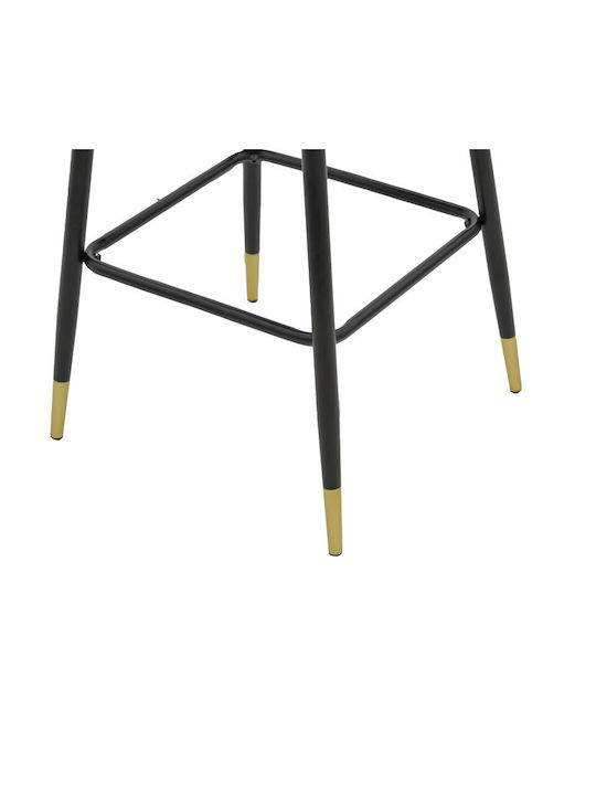 Табуретка Бар с гръбнак Облечено с кадифе Lithe Black / Golden-Plum / Rotten Apple 47x44x98бр