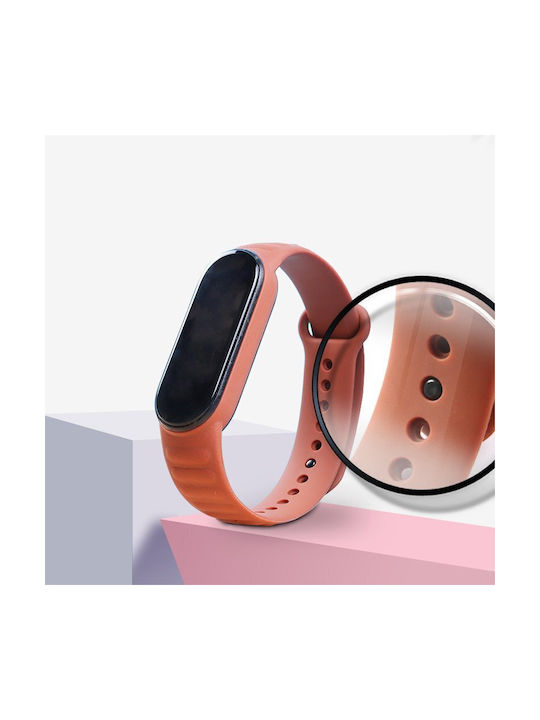 Hurtel Strap Silicone with Pin Brown (Mi Smart Band 5/Mi Smart Band 6)