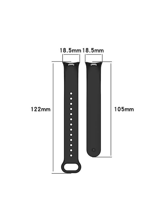 Techsuit Watchband W014 Armband Silikon Gray (Smart Band 8 / Smart Band 9 / Smart Band 10)