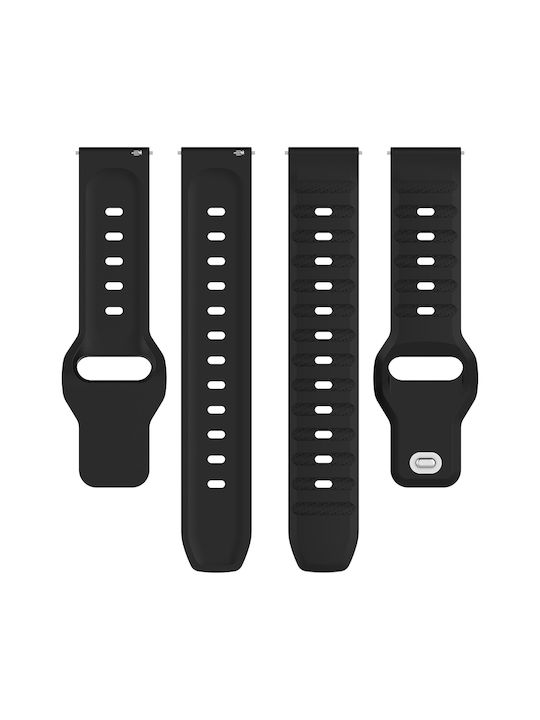 Techsuit Strap Silicone Black (Huawei Watch GT 2, GT 2 Pro, GT 3 Pro, Ultimate; Xiaomi Watch S1.) KF2317652