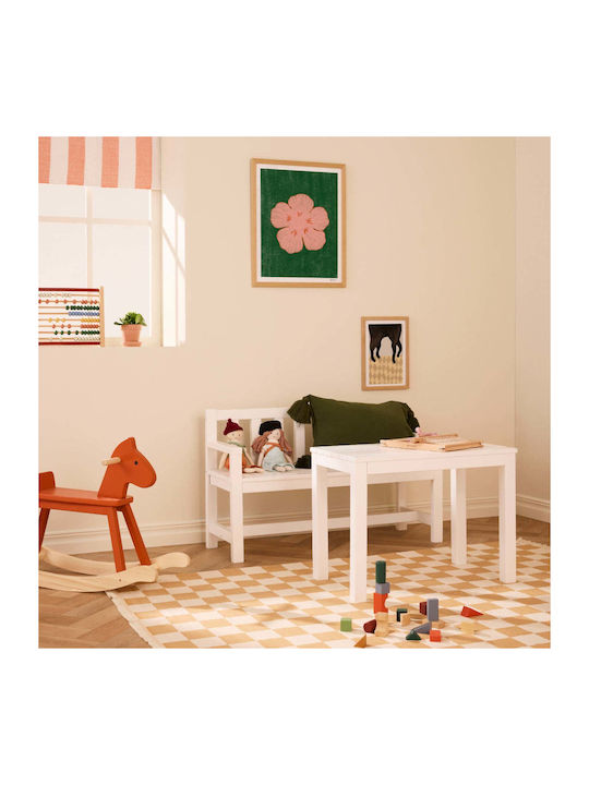 Комплект Детска Маса със Столове Бял Kids Concept