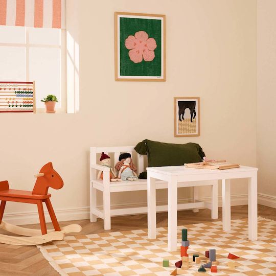 Комплект Детска Маса със Столове Бял Kids Concept