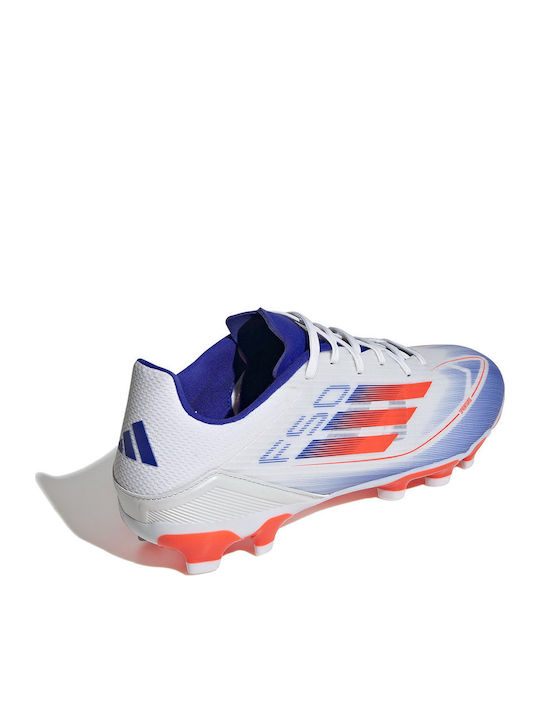 adidas F50 League Football Shoes with Cleats Cloud White / Solar Red / Lucid Blue