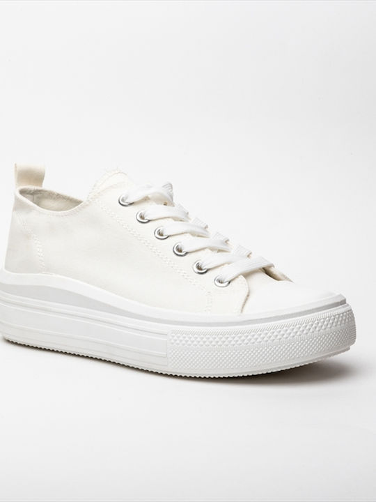 Reverse Components Damen Flatforms Sneakers Weiß