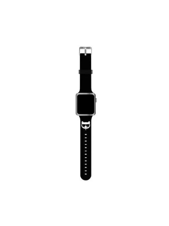 Karl Lagerfeld Choupette Head Strap Silicone Black (Apple Watch 44/45/46mm/Ultra 49mm) KLAWLSLCK