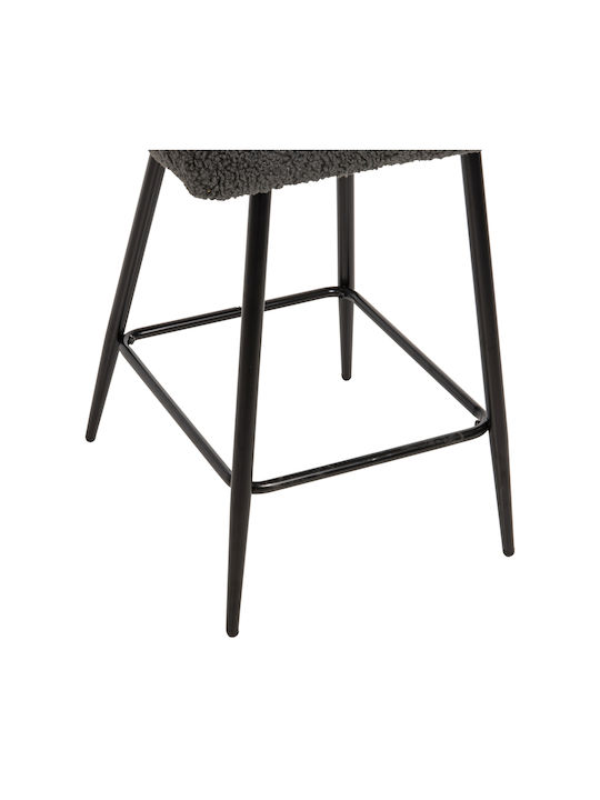 Табуретка Бар с гръбнак Текстил Strike Grey-black 50x50x94.5бр