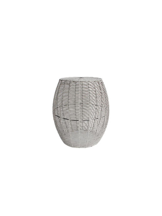 Wicker Living Room Stool Mod Gray