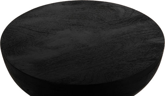 Hocker Für das Wohnzimmer Hölzernes Scallop Black 35x35x45cm