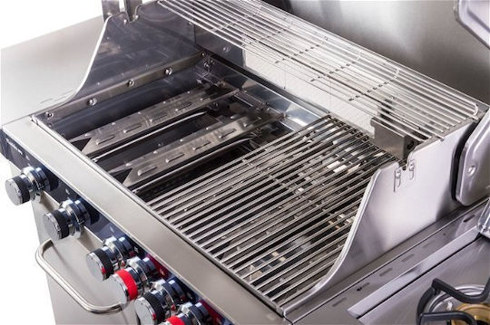 G21 Gas Grill Grate 81cmx50cmcm with 7 pcs 20kW and Side Burner Infrared