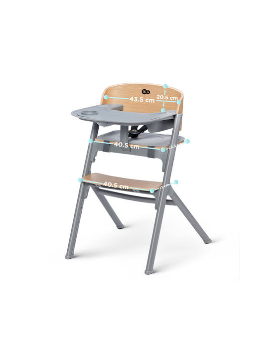 Kinderkraft Livy Baby Highchair 4 in 1 with Adjustable Height Gray