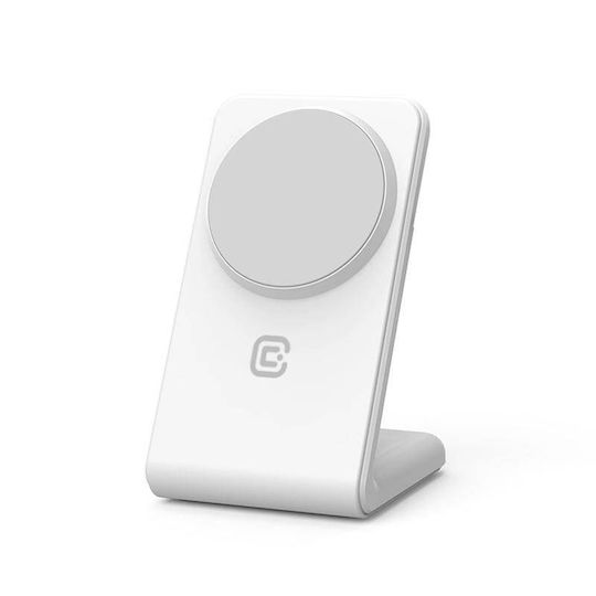 Crong Φορτιστής Magsafe 7.5W Power Delivery Λευκός (MagSpot Stand 2 in 1)