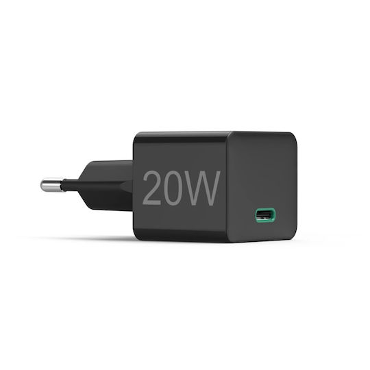 HAMA Încărcător Fără Cablu cu Port USB-C 20W Negruς (00201649)