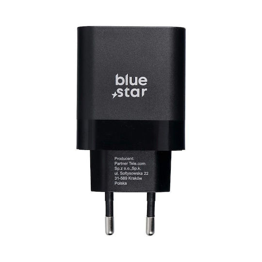 Blue Star Ladegerät ohne Kabel mit USB-C Anschluss 45W Stromlieferung / Schnellaufladung 4.0 Blau