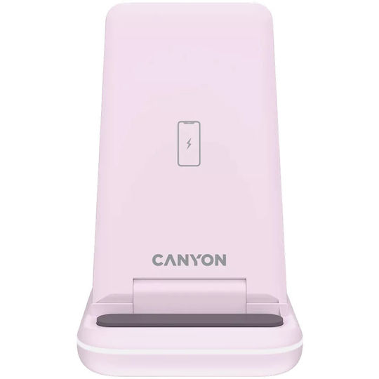 Canyon Încărcător Wireless (Qi Pad) 15W Iced Pink (CNS-WCS304IP)