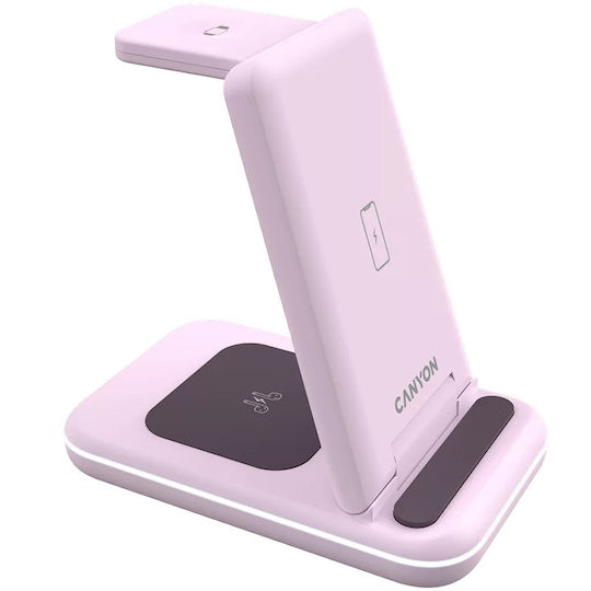 Canyon Încărcător Wireless (Qi Pad) 15W Iced Pink (CNS-WCS304IP)