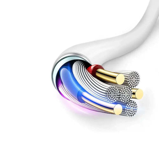 Dudao Φορτιστής με Θύρα USB-A και Καλώδιο Lightning 18W Λευκός (A20EU)