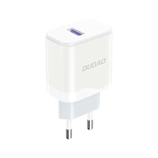 Dudao Φορτιστής με Θύρα USB-A και Καλώδιο USB-C 18W Λευκός (A20EU)
