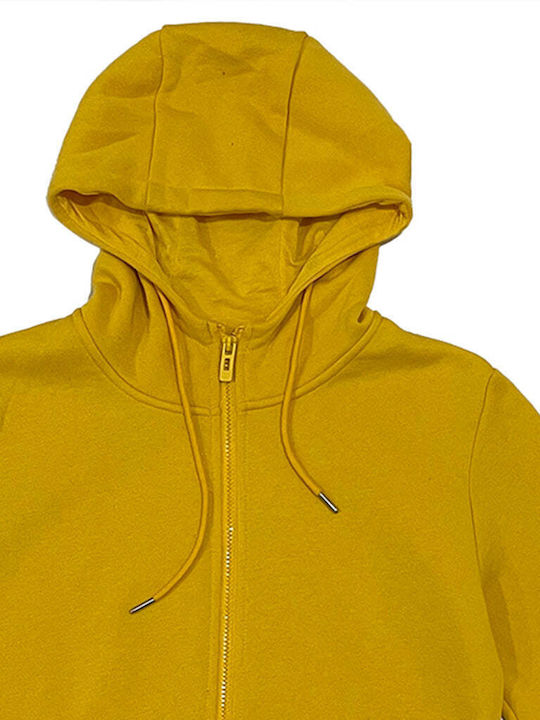 Ustyle Men's Sweatshirt Jacket with Hood yellow