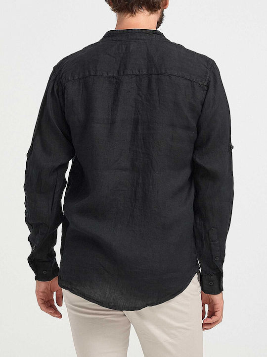 Rook Men's Shirt Linen Black