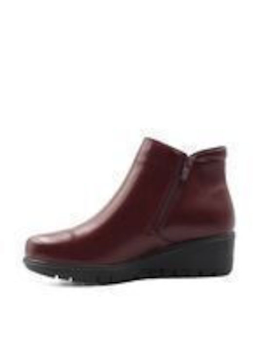 Noboo Women's Ankle Boots Platform Burgundy