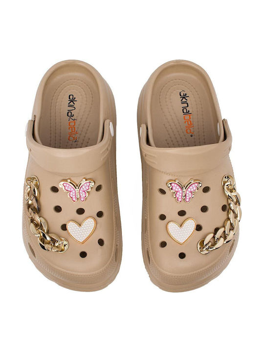 Calzedoro Calzedoro Women's Clogs Beige Gold Jewelry F4287-nude Nude