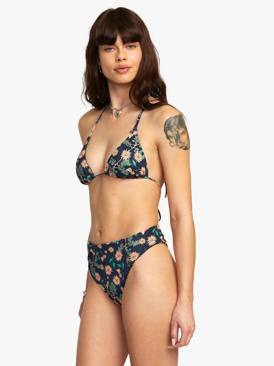 RVCA Bikini Slip Hohe Taille Schwarz