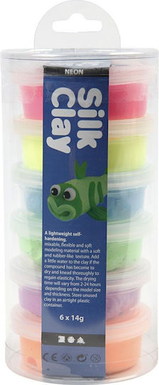 Creativ Company Silk Clay Neon Πηλός Πολύχρωμος 84gr