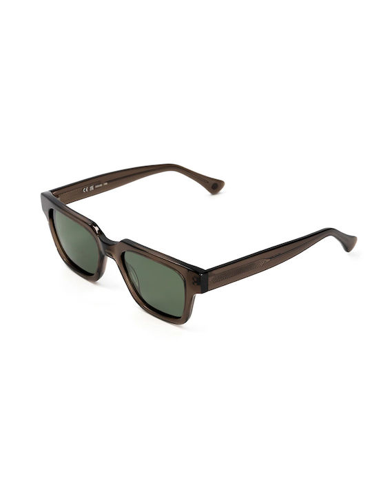 Meller Sunglasses with Brown Plastic Frame and Green Polarized Lens SS-SZ-SMOKEOLI