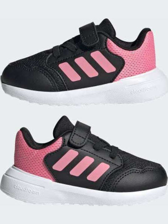 Tensaur Run 3.0 Αθλητικά Παιδικά Παπούτσια Running με Σκρατς Core Black / Bliss Pink / Cloud White