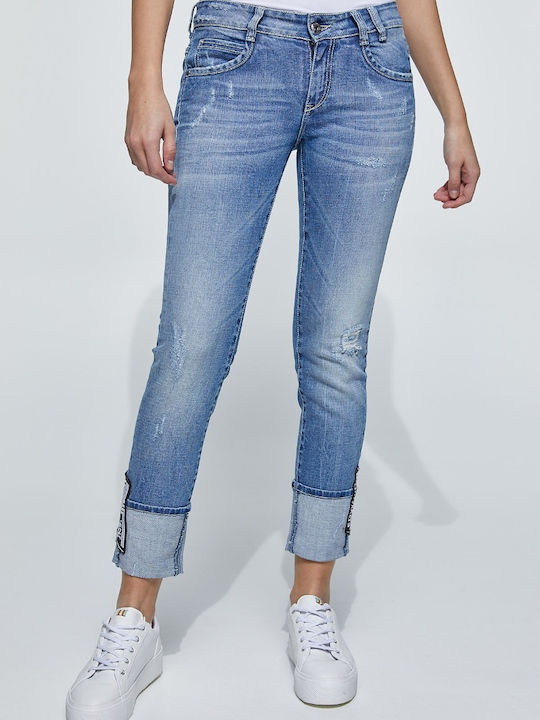 Edward Jeans Γυναικείο Jean Παντελόνι σε Κανονική Εφαρμογή