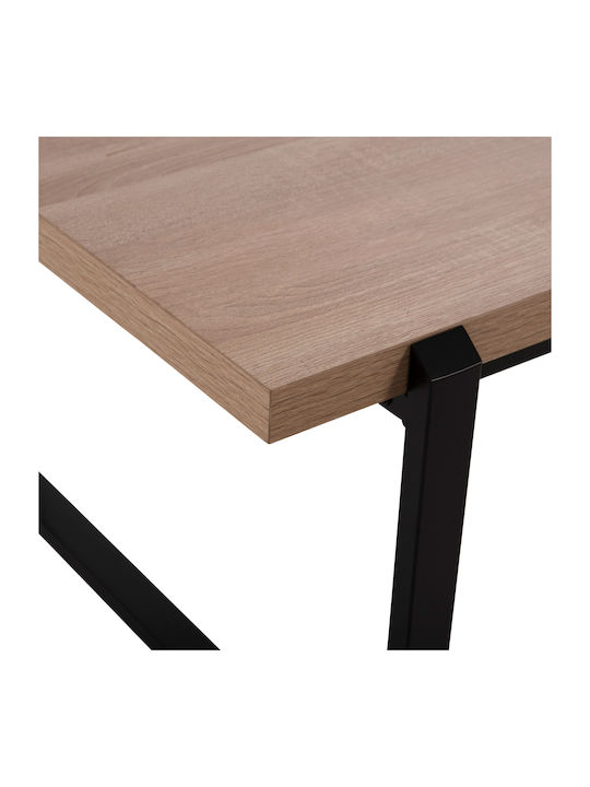 Rectangular Central Coffee Table Shaben Wooden Sonoma Black W120xD60xH46cm