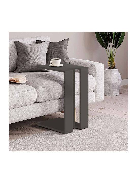 Rectangular Side Table Muju Wooden Anthracite W40xL30xH57cm