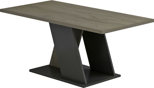 Rectangular Central Coffee Table Dile Wooden Gray M110xW55xH47cm