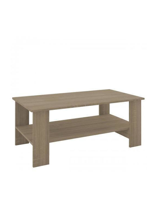 Rectangular Coffee Table Alkisti Wooden Brown L100xW55xH41cm.