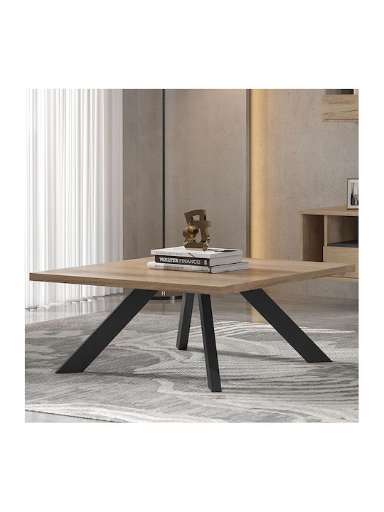 Masa De Cafea Centrală Rectangulară Nr 23 Din Lemn Culoarea Mierei L90xP90xÎ42cm
