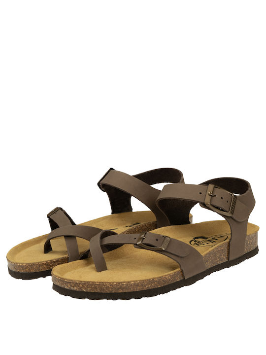 Plakton Anatomic Leather Women's Sandals N Brown