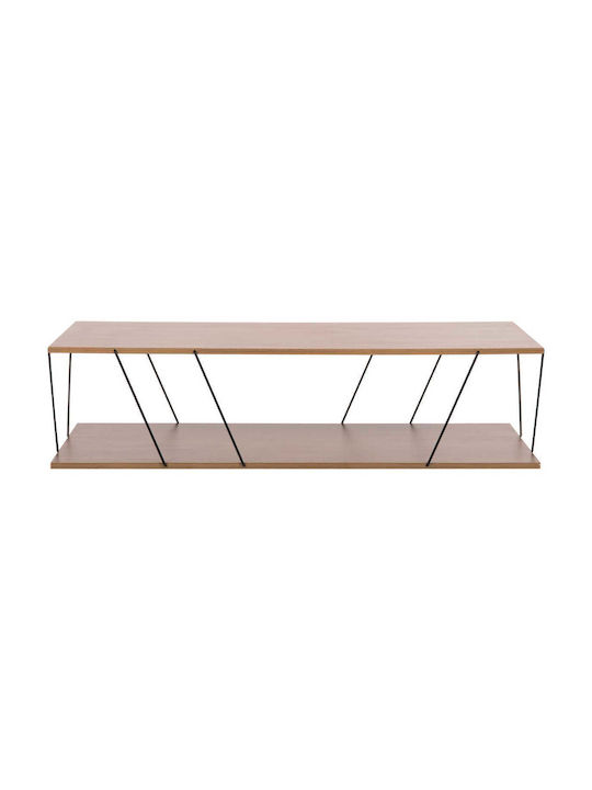 Rectangular Coffee Table Tars Black L120xW50xH30cm