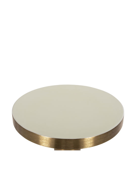Round Metal Side Table Ecru 40.5x40.5x48cm