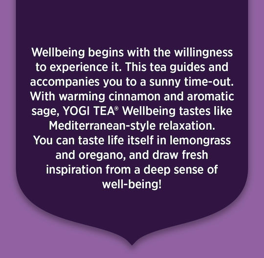 Yogi Tea Μαύρο Τσάι Βιολογικό Προϊόν Wellbeing 17 Φακελάκια 520.2gr