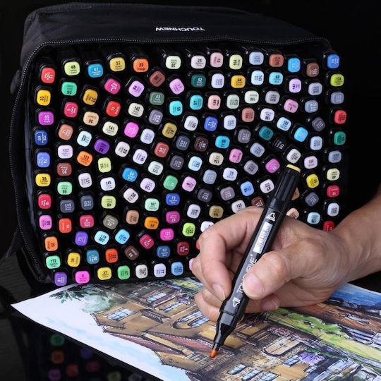 Set 120 Markers Zola 2 Thin Thick Ends Storage Bag Multicoloured