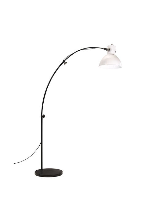 vidaXL Stehlampe H150cm. mit Fassung für Lampe E27 Weiß