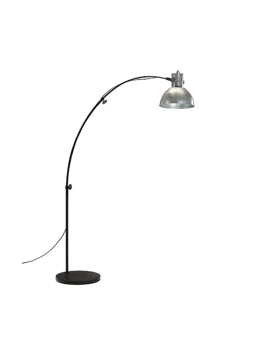 vidaXL Vintage Stehlampe H150cm. mit Fassung für Lampe E27 Silber