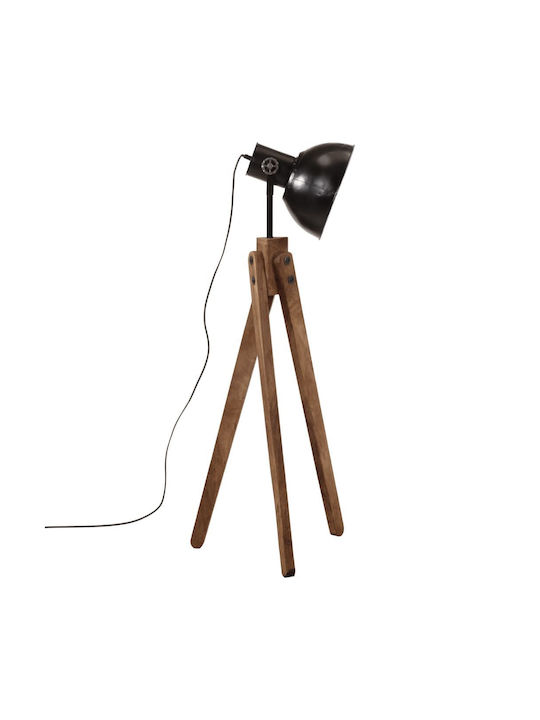 vidaXL Floor Lamp H120xW45cm. with Socket for Bulb E27 Black