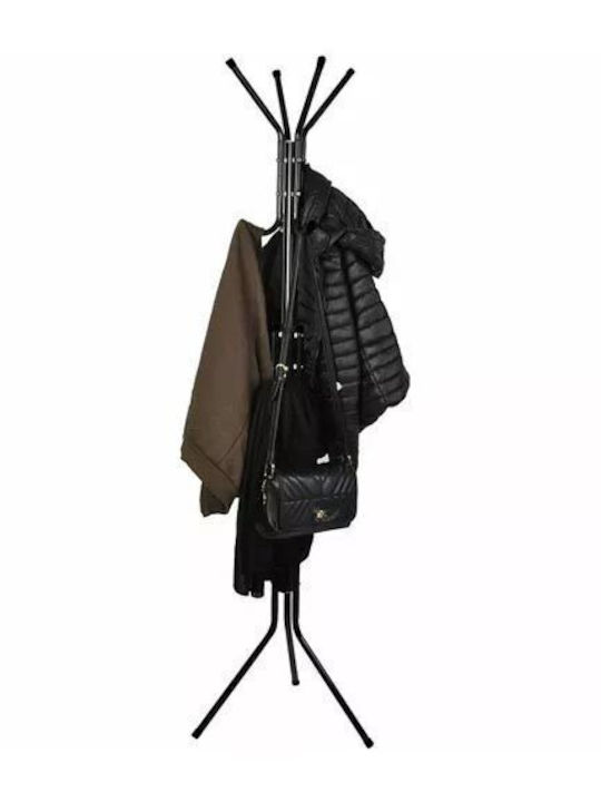 Metallic Coat Rack Black 42x42x175cm