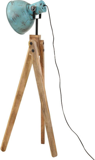 vidaXL Floor Lamp H120xL45 cm with E27 Bulb Holder Antique Blue