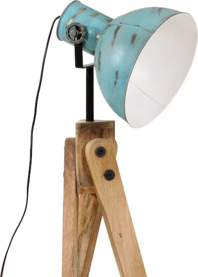 vidaXL Floor Lamp H120xL45 cm with E27 Bulb Holder Antique Blue