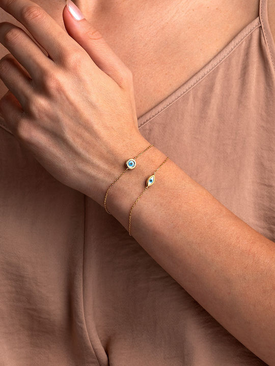 George Art Jewels Дамско Гривна с дизайн Очи от Сребърен Златно