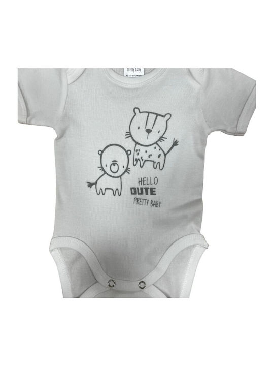 Pretty Baby Baby Bodysuit Short-Sleeved White