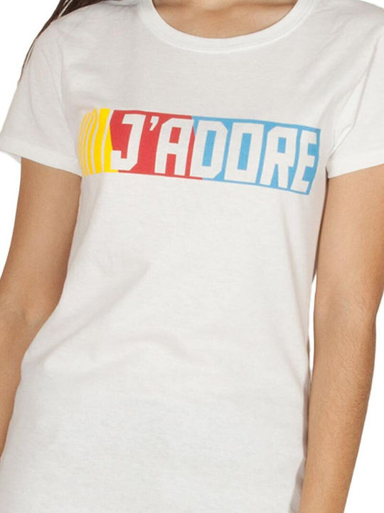Γυναικείο T-shirt Floral Λευκό